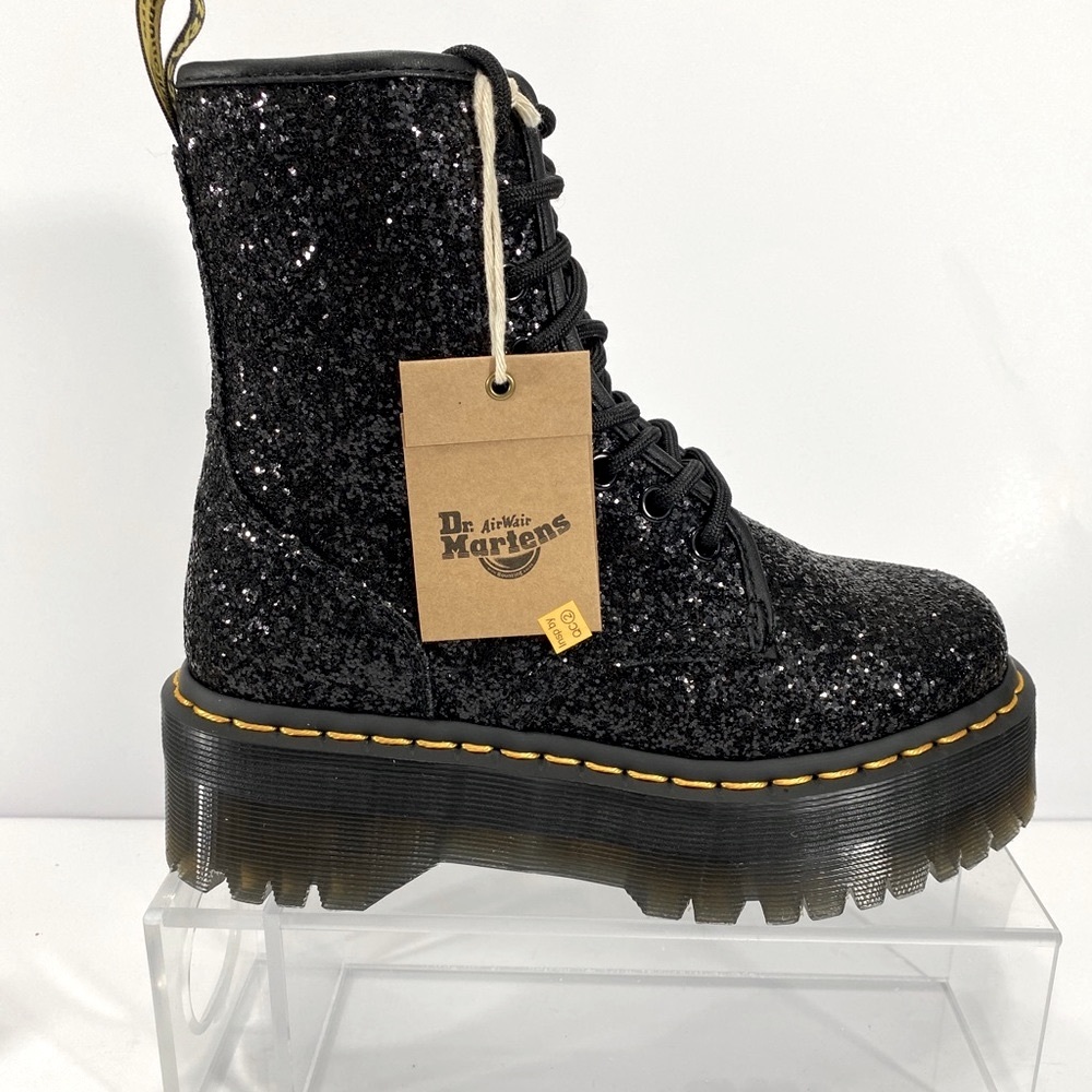 NEW DR MARTENS RARE JADON GLITTER PLATFORM BOOTS - Picture 3 of 16